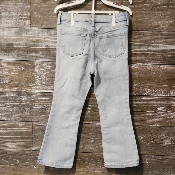 Old Navy Blue Denim Jeans with Embroidered flowers 5T - Picture 4 of 4